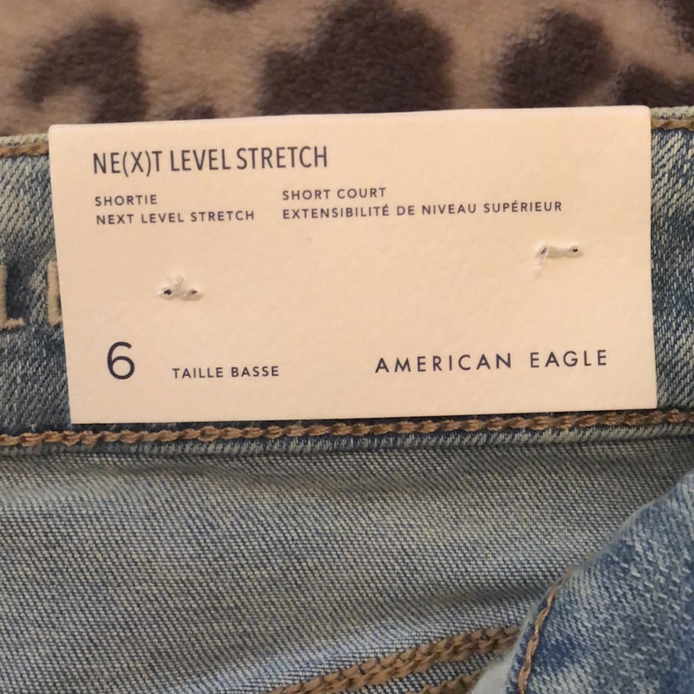 American Eagle Next Level Stretch Shortie Shorts in Blue Size 6 - Picture 10 of 17